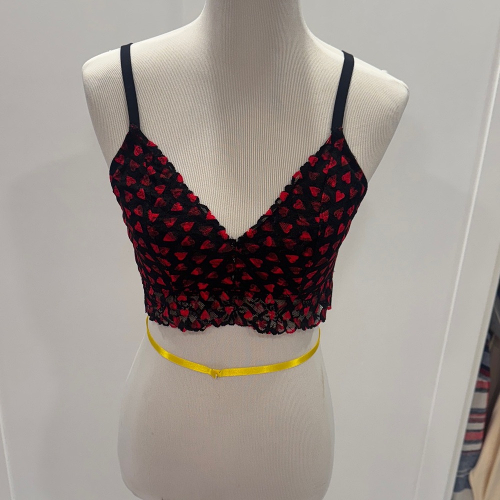 Victoria’s Secret Black and Red Lace Bralette